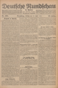Deutsche Rundschau in Polen : früher Ostdeutsche Rundschau, Bromberger Tageblatt. Jg.49, Nr. 168 (24 Juli 1925) + dod.