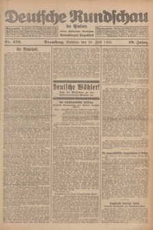 Deutsche Rundschau in Polen : früher Ostdeutsche Rundschau, Bromberger Tageblatt. Jg.49, Nr. 170 (26 Juli 1925) + dod.