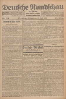 Deutsche Rundschau in Polen : früher Ostdeutsche Rundschau, Bromberger Tageblatt. Jg.49, Nr. 172 (29 Juli 1925) + dod.