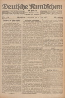 Deutsche Rundschau in Polen : früher Ostdeutsche Rundschau, Bromberger Tageblatt. Jg.49, Nr. 173 (30 Juli 1925) + dod.