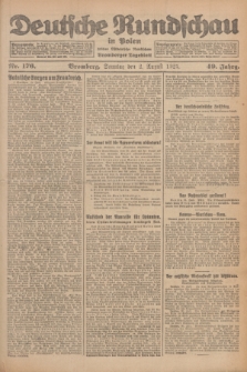 Deutsche Rundschau in Polen : früher Ostdeutsche Rundschau, Bromberger Tageblatt. Jg.49, Nr. 176 (2 August 1925) + dod.