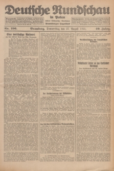 Deutsche Rundschau in Polen : früher Ostdeutsche Rundschau, Bromberger Tageblatt. Jg.49, Nr. 196 (27 August 1925) + dod.