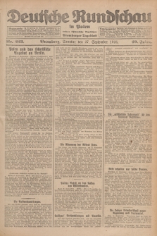 Deutsche Rundschau in Polen : früher Ostdeutsche Rundschau, Bromberger Tageblatt. Jg.49, Nr. 223 (27 September 1925) + dod.