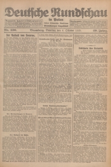 Deutsche Rundschau in Polen : früher Ostdeutsche Rundschau, Bromberger Tageblatt. Jg.49, Nr. 230 (6 Oktober 1925) + dod.