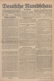 Deutsche Rundschau in Polen : früher Ostdeutsche Rundschau, Bromberger Tageblatt. Jg.49, Nr. 243 (21 Oktober 1925) + dod.