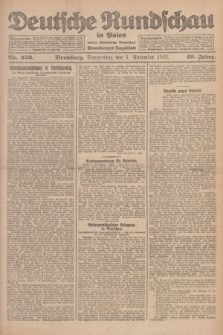 Deutsche Rundschau in Polen : früher Ostdeutsche Rundschau, Bromberger Tageblatt. Jg.49, Nr. 256 (5 November 1925) + dod.