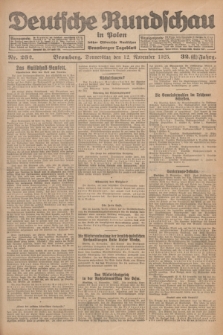 Deutsche Rundschau in Polen : früher Ostdeutsche Rundschau, Bromberger Tageblatt. Jg.32, Nr. 262 (12 November 1925) = Jg.49 + dod.