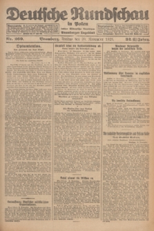 Deutsche Rundschau in Polen : früher Ostdeutsche Rundschau, Bromberger Tageblatt. Jg.32, Nr. 269 (20 November 1925) = Jg.49 + dod.