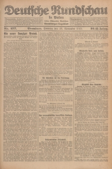 Deutsche Rundschau in Polen : früher Ostdeutsche Rundschau, Bromberger Tageblatt. Jg.32, Nr. 277 (29 November 1925) = Jg.49 + dod.