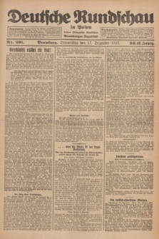 Deutsche Rundschau in Polen : früher Ostdeutsche Rundschau, Bromberger Tageblatt. Jg.32, Nr. 291 (17 Dezember 1925) = Jg.49 + dod.