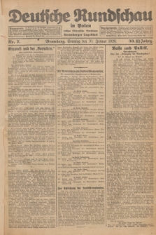 Deutsche Rundschau in Polen : früher Ostdeutsche Rundschau, Bromberger Tageblatt. Jg.33, Nr. 7 (10 Januar 1926) = Jg.50 + dod.