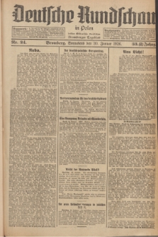 Deutsche Rundschau in Polen : früher Ostdeutsche Rundschau, Bromberger Tageblatt. Jg.33, Nr. 24 (30 Januar 1926) = Jg.50 + dod.