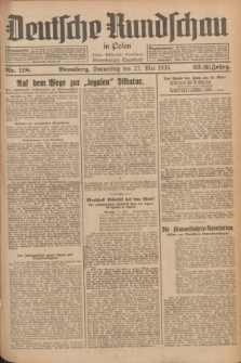 Deutsche Rundschau in Polen : früher Ostdeutsche Rundschau, Bromberger Tageblatt. Jg.33, Nr. 118 (27 Mai 1926) = Jg.50 + dod.