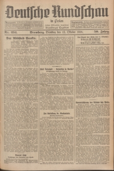 Deutsche Rundschau in Polen : früher Ostdeutsche Rundschau, Bromberger Tageblatt. Jg.50, Nr. 234 (12 Oktober 1926) + dod.