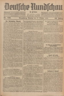 Deutsche Rundschau in Polen : früher Ostdeutsche Rundschau, Bromberger Tageblatt. Jg.50, Nr. 239 (17 Oktober 1926) + dod.