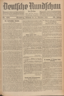 Deutsche Rundschau in Polen : früher Ostdeutsche Rundschau, Bromberger Tageblatt. Jg.50, Nr. 270 (24 November 1926) + dod.