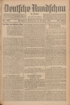Deutsche Rundschau in Polen : früher Ostdeutsche Rundschau, Bromberger Tageblatt. Jg.50, Nr. 291 (19 Dezember 1926) + dod.