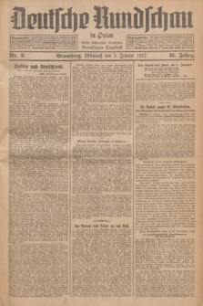 Deutsche Rundschau in Polen : früher Ostdeutsche Rundschau, Bromberger Tageblatt. Jg.51, Nr. 3 (5 Januar 1927) + dod.