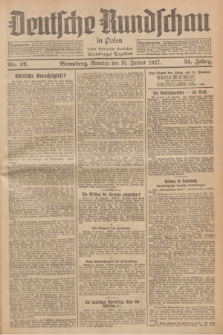 Deutsche Rundschau in Polen : früher Ostdeutsche Rundschau, Bromberger Tageblatt. Jg.51, Nr. 12 (16 Januar 1927) + dod.