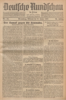 Deutsche Rundschau in Polen : früher Ostdeutsche Rundschau, Bromberger Tageblatt. Jg.51, Nr. 14 (19 Januar 1927) + dod.