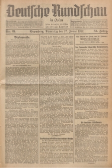 Deutsche Rundschau in Polen : früher Ostdeutsche Rundschau, Bromberger Tageblatt. Jg.51, Nr. 21 (27 Januar 1927) + dod.
