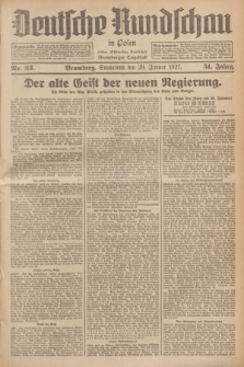 Deutsche Rundschau in Polen : früher Ostdeutsche Rundschau, Bromberger Tageblatt. Jg.51, Nr. 23 (29 Januar 1927) + dod.