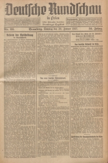 Deutsche Rundschau in Polen : früher Ostdeutsche Rundschau, Bromberger Tageblatt. Jg.51, Nr. 24 (30 Januar 1927) + dod.