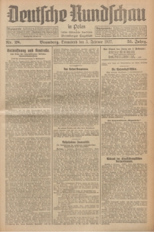 Deutsche Rundschau in Polen : früher Ostdeutsche Rundschau, Bromberger Tageblatt. Jg.51, Nr. 28 (5 Februar 1927) + dod.