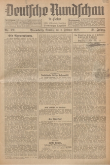 Deutsche Rundschau in Polen : früher Ostdeutsche Rundschau, Bromberger Tageblatt. Jg.51, Nr. 29 (6 Februar 1927) + dod.