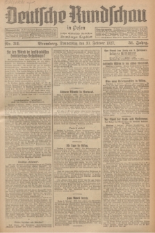 Deutsche Rundschau in Polen : früher Ostdeutsche Rundschau, Bromberger Tageblatt. Jg.51, Nr. 32 (10 Februar 1927) + dod.