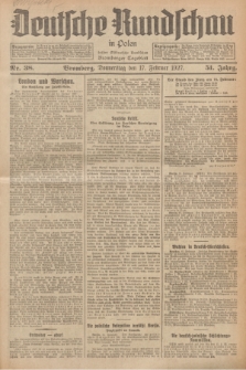 Deutsche Rundschau in Polen : früher Ostdeutsche Rundschau, Bromberger Tageblatt. Jg.51, Nr. 38 (17 Februar 1927) + dod.