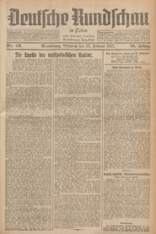 Deutsche Rundschau in Polen : früher Ostdeutsche Rundschau, Bromberger Tageblatt. Jg.51, Nr. 43 (23 Februar 1927) + dod.