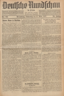 Deutsche Rundschau in Polen : früher Ostdeutsche Rundschau, Bromberger Tageblatt. Jg.51, Nr. 62 (17 März 1927) + dod.