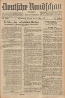 Deutsche Rundschau in Polen : früher Ostdeutsche Rundschau, Bromberger Tageblatt. Jg.51, Nr. 108 (13 Mai 1927) + dod.