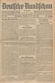 Deutsche Rundschau in Polen : früher Ostdeutsche Rundschau, Bromberger Tageblatt. Jg.51, Nr. 111 (17 Mai 1927) + dod.