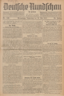 Deutsche Rundschau in Polen : früher Ostdeutsche Rundschau, Bromberger Tageblatt. Jg.51, Nr. 119 (26 Mai 1927) + dod.