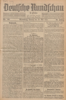 Deutsche Rundschau in Polen : früher Ostdeutsche Rundschau, Bromberger Tageblatt. Jg.51, Nr. 121 (29 Mai 1927) + dod.