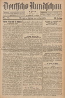 Deutsche Rundschau in Polen : früher Ostdeutsche Rundschau, Bromberger Tageblatt. Jg.51, Nr. 125 (3 Juni 1927) + dod.