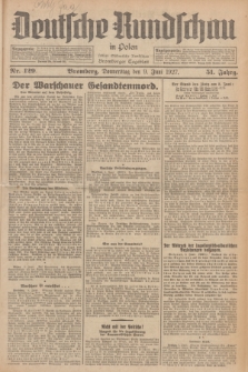 Deutsche Rundschau in Polen : früher Ostdeutsche Rundschau, Bromberger Tageblatt. Jg.51, Nr. 129 (9 Juni 1927) + dod.