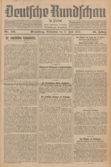 Deutsche Rundschau in Polen : früher Ostdeutsche Rundschau, Bromberger Tageblatt. Jg.51, Nr. 131 (11 Juni 1927) + dod.