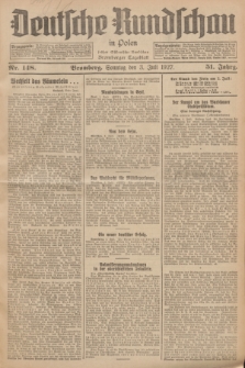 Deutsche Rundschau in Polen : früher Ostdeutsche Rundschau, Bromberger Tageblatt. Jg.51, Nr. 148 (3 Juli 1927) + dod.