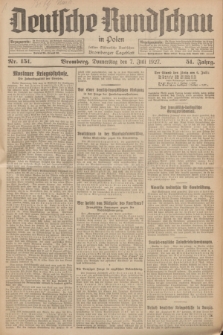 Deutsche Rundschau in Polen : früher Ostdeutsche Rundschau, Bromberger Tageblatt. Jg.51, Nr. 151 (7 Juli 1927) + dod.
