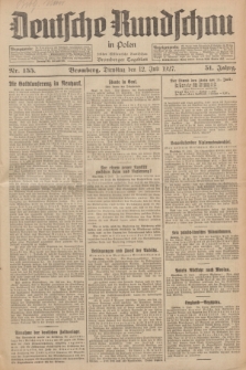 Deutsche Rundschau in Polen : früher Ostdeutsche Rundschau, Bromberger Tageblatt. Jg.51, Nr. 155 (12 Juli 1927) + dod.