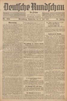 Deutsche Rundschau in Polen : früher Ostdeutsche Rundschau, Bromberger Tageblatt. Jg.51, Nr. 163 (21 Juli 1927) + dod.