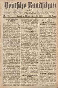 Deutsche Rundschau in Polen : früher Ostdeutsche Rundschau, Bromberger Tageblatt. Jg.51, Nr. 168 (27 Juli 1927) + dod.