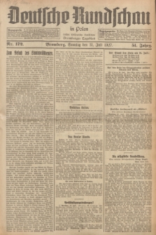 Deutsche Rundschau in Polen : früher Ostdeutsche Rundschau, Bromberger Tageblatt. Jg.51, Nr. 172 (31 Juli 1927) + dod.