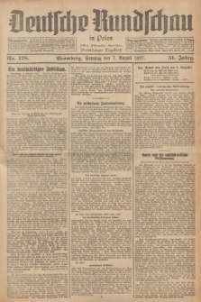 Deutsche Rundschau in Polen : früher Ostdeutsche Rundschau, Bromberger Tageblatt. Jg.51, Nr. 178 (7 August 1927) + dod.
