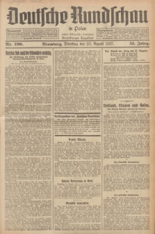 Deutsche Rundschau in Polen : früher Ostdeutsche Rundschau, Bromberger Tageblatt. Jg.51, Nr. 190 (23 August 1927) + dod.