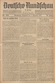 Deutsche Rundschau in Polen : früher Ostdeutsche Rundschau, Bromberger Tageblatt. Jg.51, Nr. 200 (3 September 1927) + dod.