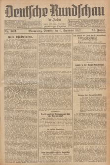 Deutsche Rundschau in Polen : früher Ostdeutsche Rundschau, Bromberger Tageblatt. Jg.51, Nr. 202 (6 September 1927) + dod.